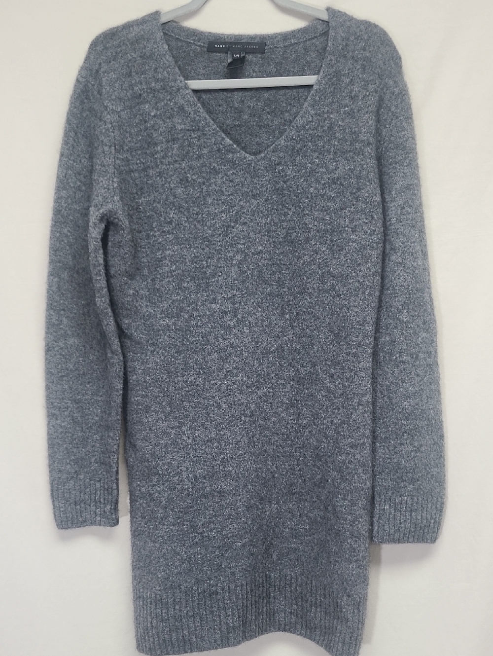Marc by Marc Jacobs Yak Wool Blend Sweater Dress Gray Size L Luxury Knit